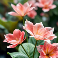 Naklejka premium pink lily flower
