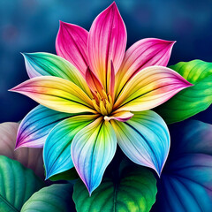 colorful lotus flower