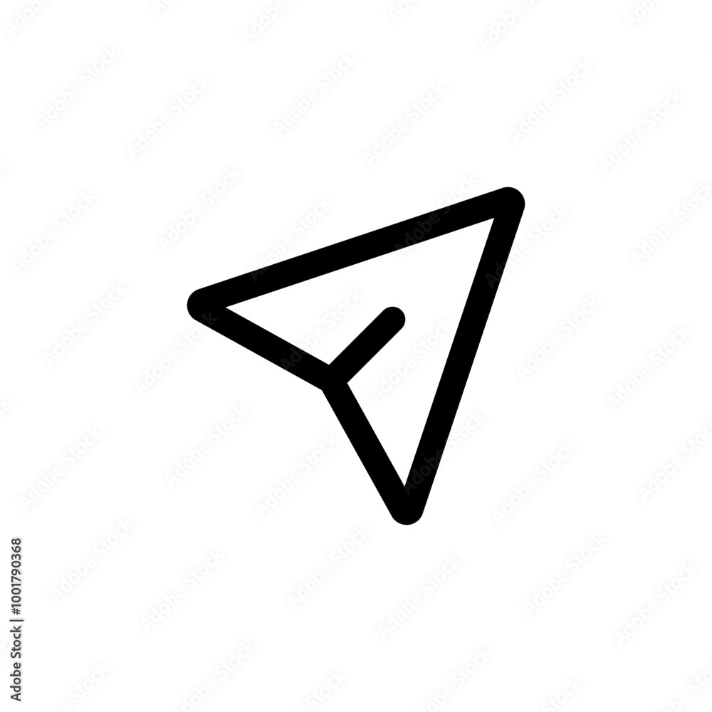 Poster share icon symbol. send message icon, message sent icon button - share direct message icon