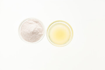 Baking soda and lemon lime juice mix - Citrus latifolia.