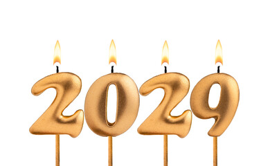 Candles number 2029 for happy new year - New Year's Eve Celebration