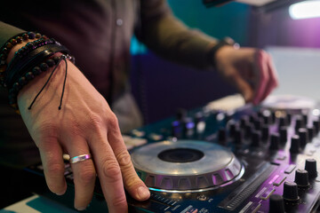 Audio Mixing Console in a Recording Studio with advanced sound production capabilities