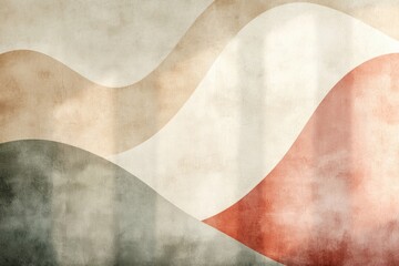 a trendy wellness banner featuring calming earth tones like beige and dusty rose, creating a balanced and mindful atmosphere