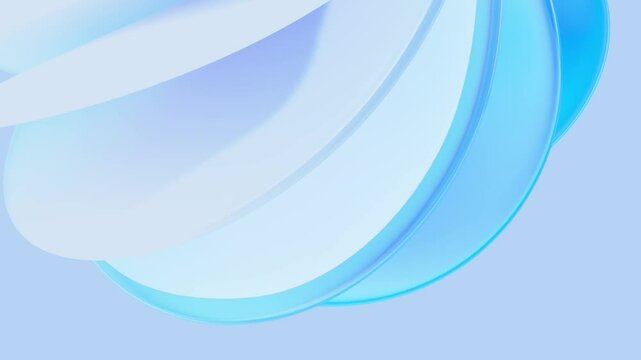 Blue glass circles rotating - infinite loop
