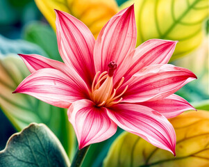 Fototapeta premium pink lily flower