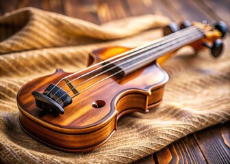 Fototapeta premium Elegant Display of a Hang Musical Instrument with Natural Wood Finish on a Soft Fabric Background