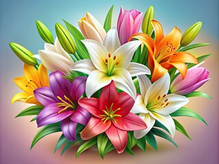 Fototapeta premium Elegant Easter Lily SVG Design for Spring Celebrations, Craft Projects, and Floral Decorations