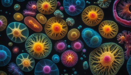 Colorful Microscopic Organisms
