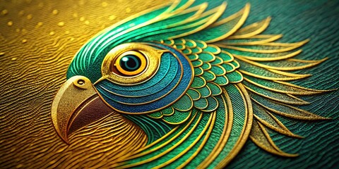 Obraz premium Elegant Gold Foil Printed Design on Textured Background for Luxury Branding and Marketing Projects