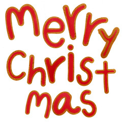 merry christmas text red message