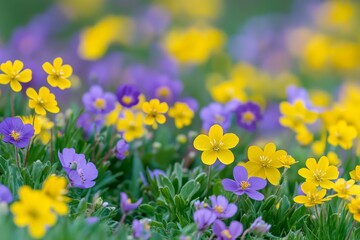Fototapeta premium In Washington State, Klickitat Valley, Goldendale, Fields of flowers