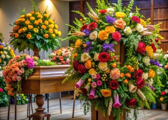 Obraz premium Elegant Obituary Design Ideas for Memorials and Tributes Featuring Floral and Minimalist Themes