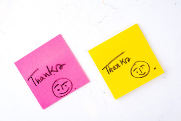 Diverse 'Thank You' post-it notes mosaic with vibrant colors