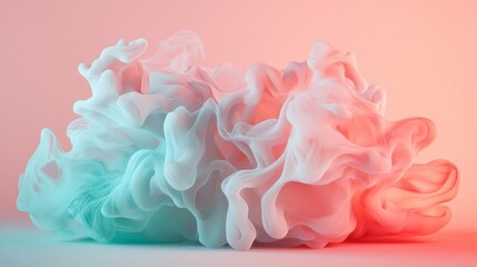 Fototapeta premium Soft colorful smoke clouds in a pastel environment