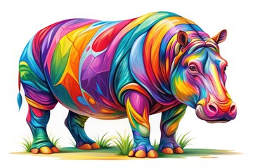 Fototapeta premium Free Hippo SVG Design for Creative Projects, Perfect for Crafts, Printables, and Digital Use