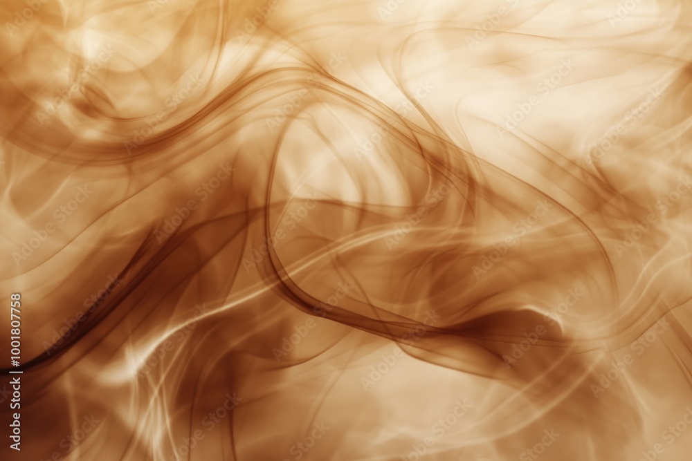 Fototapete Abstract swirling smoke patterns intertwined with deep coffee tones creating a captivating visual effect. Generative AI