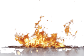 Transparent Fire Explosion Background: A Fiery Visual for Dynamic Designs