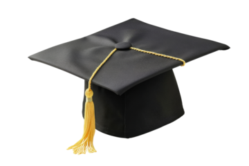 Transparent Black Graduation Cap with Gold Tassel: A Symbol of Academic Achievement