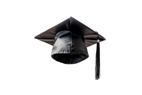 Transparent Black Graduation Cap - Achievement, Education, Success, Ceremony