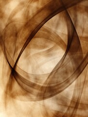 Fototapeta premium Swirling abstract patterns of smoke intertwining with deep coffee tones in a captivating visual composition. Generative AI