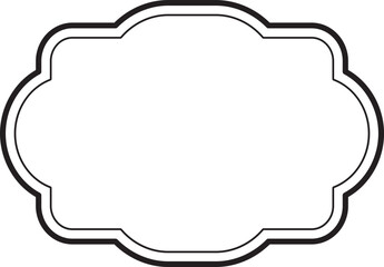 Black Border Label Frame for Composition Book