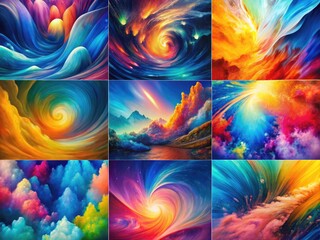 High Resolution Abstract Computer Backgrounds for Modern Design and Creative Projects in Various Colors