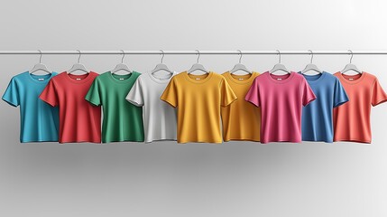 Impactful cover photo for a fashion brand specializing in t-shirts and sweatshirts. The image should prominently feature a selection of trendy and high-quality t-shirts and sweatshirts
