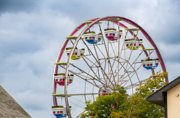 ferris wheel on a blue sky