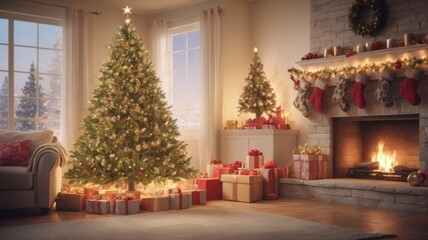 Christmas tree with gifts