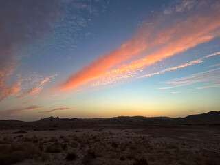 Beautiful sunset in the Arava desert