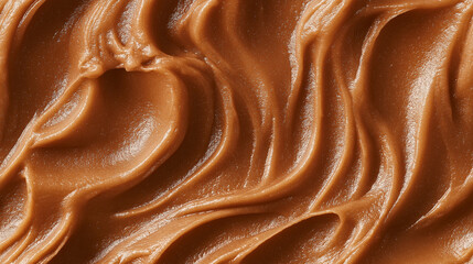 a close-up, top-down view, texture background of beechnut paste spread across the frame, filling the image with its soft brown hue and smooth, slightly coarse texture