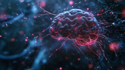 Fototapeta premium Neural network. Technology background