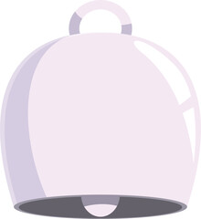 Cartoon shiny metal bell ringing loudly