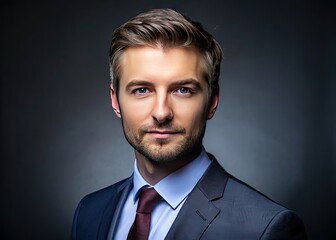 Professional Headshots on Gray Background Ideal for Business Profiles and Online Portfolios