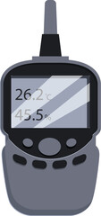 Digital thermohygrometer showing temperature and humidity level, for measuring climate © nsit0108