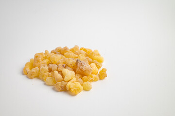 closeup photo of Boswellia carterii resin particles