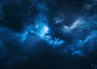 Star cluster in deep black night sky. Design element for poster, banner or card