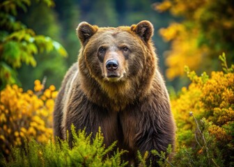 Fototapeta premium Short-faced bear in natural habitat showcasing its unique features and majestic presence in wildlife