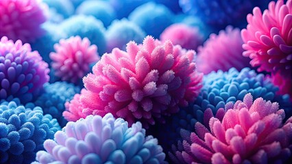 Obraz premium Soft Pink Elements on a Deep Blue Background Perfect for Creative Projects and Modern Designs