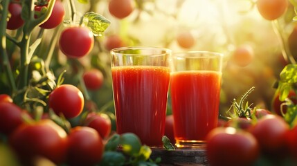 Tomato juice. Premium food background