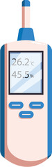 Digital thermo hygrometer measuring temperature and relative humidity level