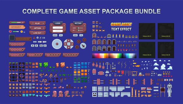 Complete game asset package bundle