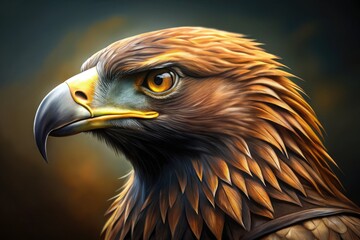 Obraz premium Step-by-Step Guide to Drawing a Realistic Golden Eagle with Detailed Illustration Techniques