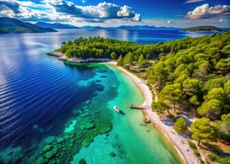 Stunning Croatia Beach Scenes Featuring Crystal Clear Waters and Scenic Coastal Landscapes