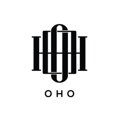 OHO interlocking monogram logo vector template