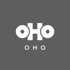 OHO initials text logo design vector 
