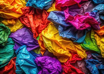 Textured Crumpled Paper Background for Creative Design and Art Projects with a Natural Aesthetic