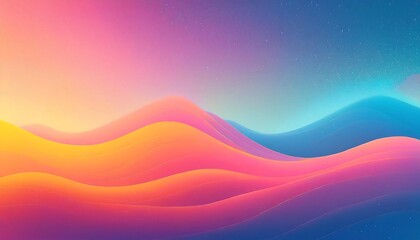 Retro Grainy Color Gradient Background Featuring Pale Pink, Blue, Yellow, Purple, Orange, and Red, Creating a Vibrant and Nostalgic Aesthetic