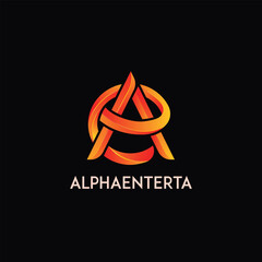 Ae letter logo design vector. Lettermark A and e  logo. Gradient EA letter icon design