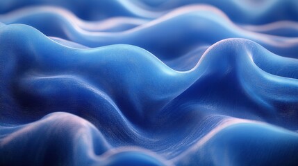 Obraz premium Abstract 3D wave lines background with a flowing, dynamic design in shades of blue 